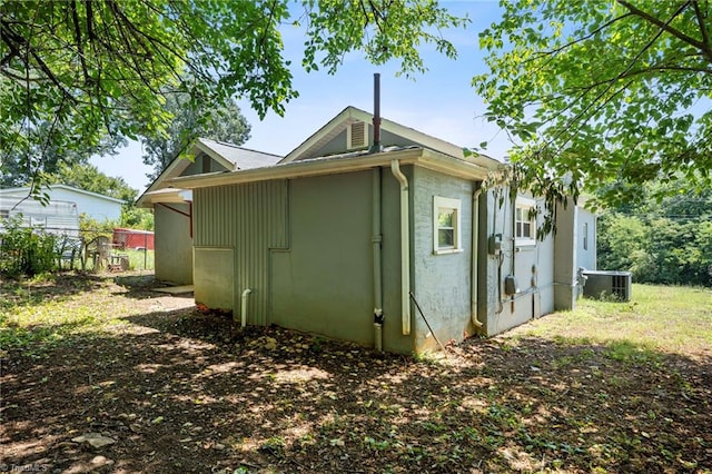 view of home's exterior featuring cooling unit