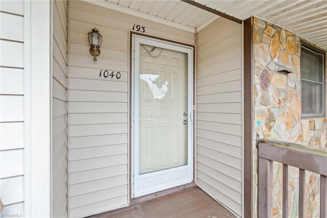1040 Rock Knoll Ct Unit 193, Winston-Salem, NC 27107 - doorway to property featuring stone siding