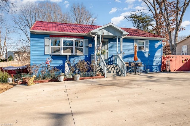 view of bungalow