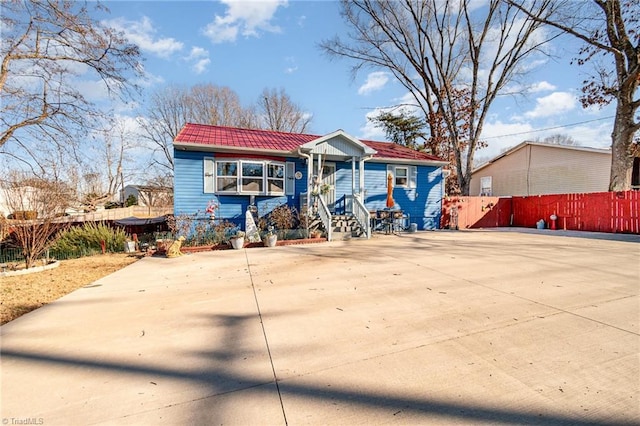 view of bungalow-style home