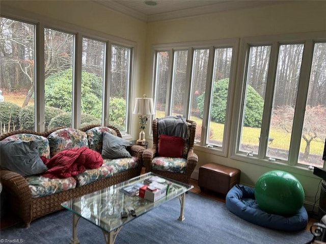 view of sunroom