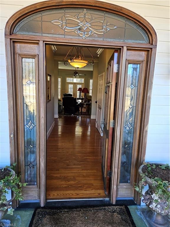 entrance to property with french doors