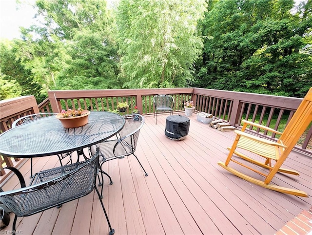 view of wooden terrace