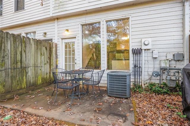 view of patio featuring cooling unit