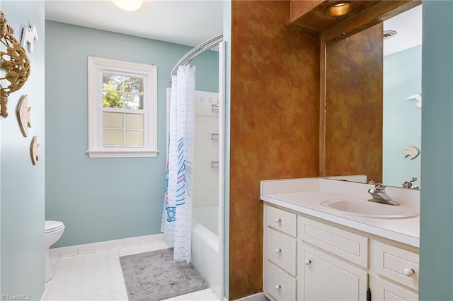 3600 Spicebush Trl, Greensboro, NC 27410 - full bathroom featuring vanity and shower / tub combo with curtain