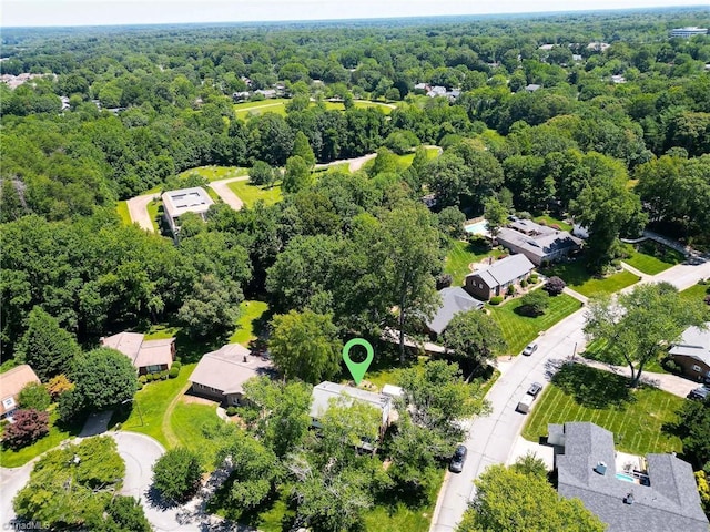 3600 Spicebush Trl, Greensboro, NC 27410 - aerial perspective of suburban area featuring a forest