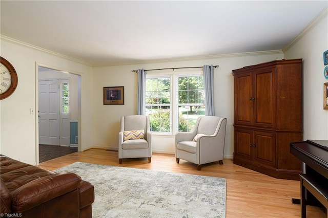 3600 Spicebush Trl, Greensboro, NC 27410 - living area with light wood-style flooring, healthy amount of natural light, and ornamental molding