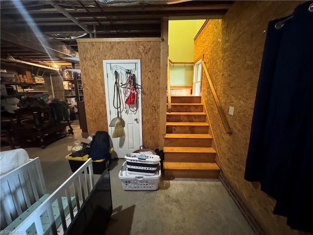 1346 Overland Trl, Hays, NC 28635 - unfinished below grade area with stairs