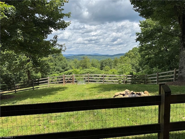 1346 Overland Trl, Hays, NC 28635 - view of yard featuring a view of trees, a view of countryside, and a mountain view