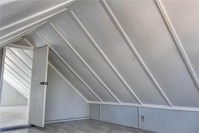 bonus room featuring lofted ceiling