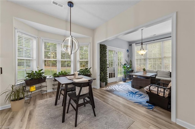 900 Biloxi Ave, Kernersville, NC 27284 - interior space with an inviting chandelier, visible vents, and french doors