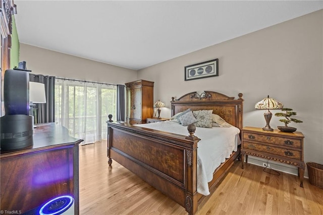 3715 Bentbrook Dr, High Point, NC 27265 - bedroom with access to outside and light wood finished floors