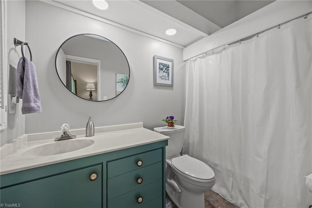 3715 Bentbrook Dr, High Point, NC 27265 - full bath featuring vanity and a shower with curtain
