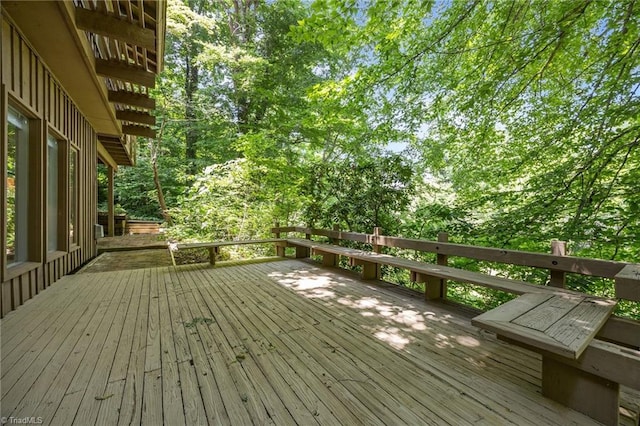 3715 Bentbrook Dr, High Point, NC 27265 - deck featuring view of wooded area
