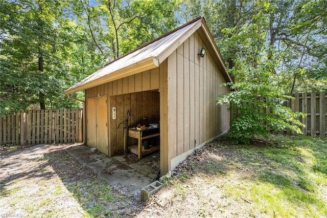 3715 Bentbrook Dr, High Point, NC 27265 - view of shed featuring a fenced backyard