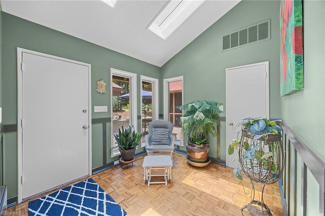 3715 Bentbrook Dr, High Point, NC 27265 - sitting room with a skylight and high vaulted ceiling