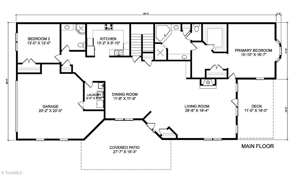 4302 Mossy Wood Cir, Greensboro, NC 27409 - view of property floor plan