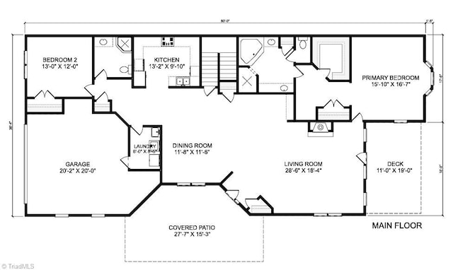 4302 Mossy Wood Cir, Greensboro, NC 27409 - view of property floor plan