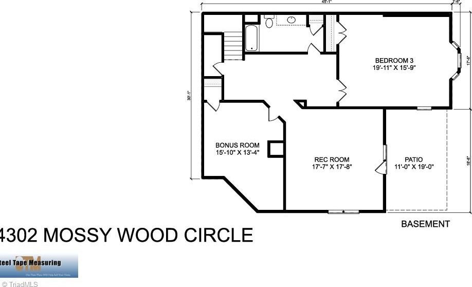 4302 Mossy Wood Cir, Greensboro, NC 27409 - view of property floor plan