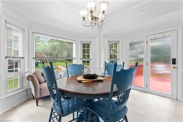 3401 Lochurst Ct, Pfafftown, NC 27040 - sunroom / solarium featuring a chandelier