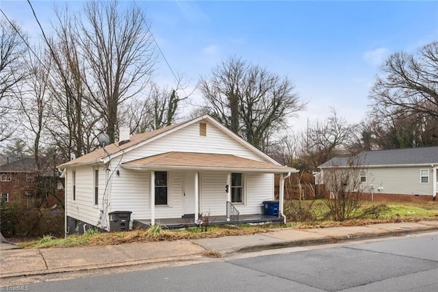 bungalow-style house with a porch