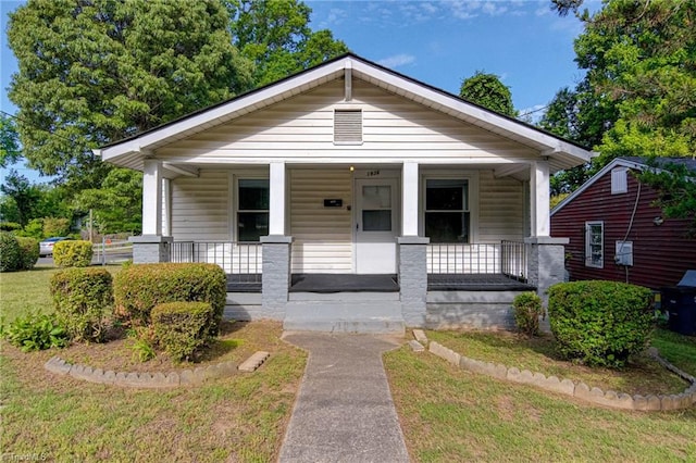 bungalow-style home with a porch