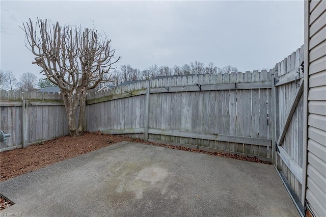 exterior space with a fenced backyard