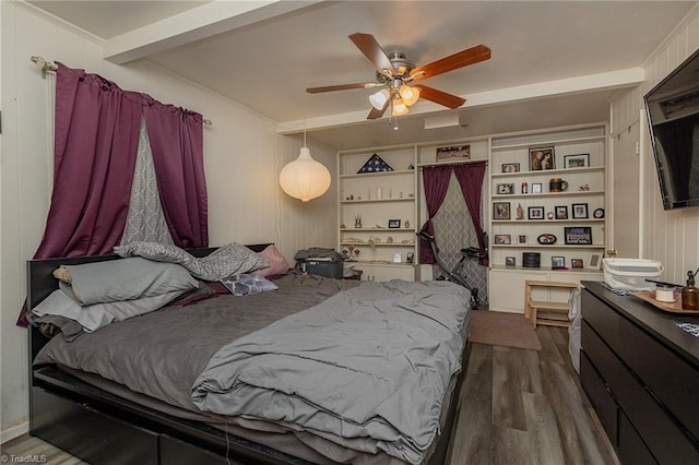704 Summit Rd, High Point, NC 27265 - bedroom with wood finished floors and ceiling fan