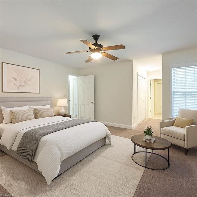 162 N Hazelwood Dr, Mocksville, NC 27028 - bedroom with carpet floors and ceiling fan