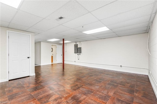 162 N Hazelwood Dr, Mocksville, NC 27028 - finished basement featuring electric panel and a paneled ceiling