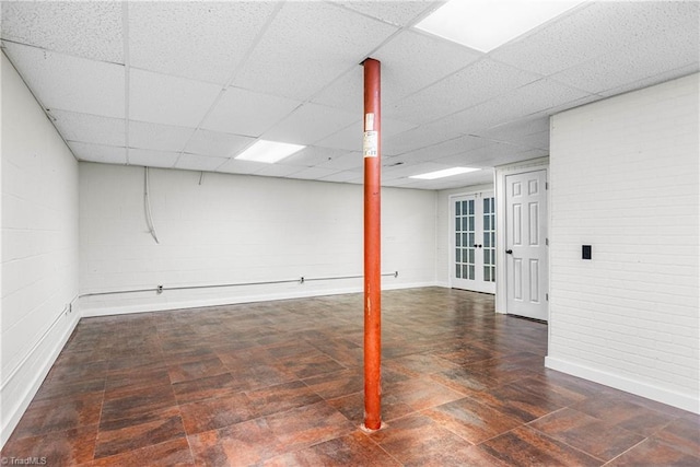 162 N Hazelwood Dr, Mocksville, NC 27028 - basement with a drop ceiling