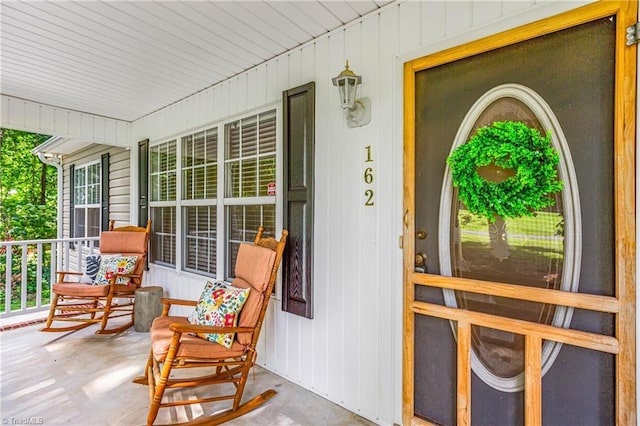 162 N Hazelwood Dr, Mocksville, NC 27028 - view of exterior entry with a porch