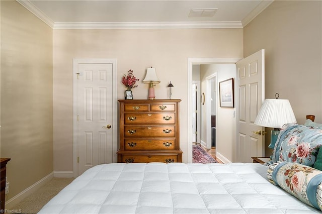 129 Turnbuckle Ct, Clemmons, NC 27012 - carpeted bedroom featuring crown molding and baseboards