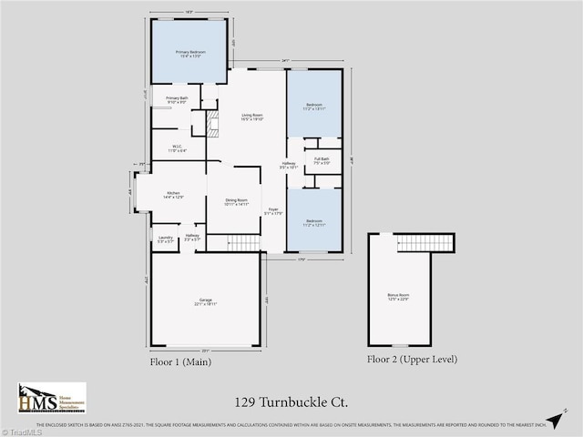 129 Turnbuckle Ct, Clemmons, NC 27012 - view of floor plan / room layout