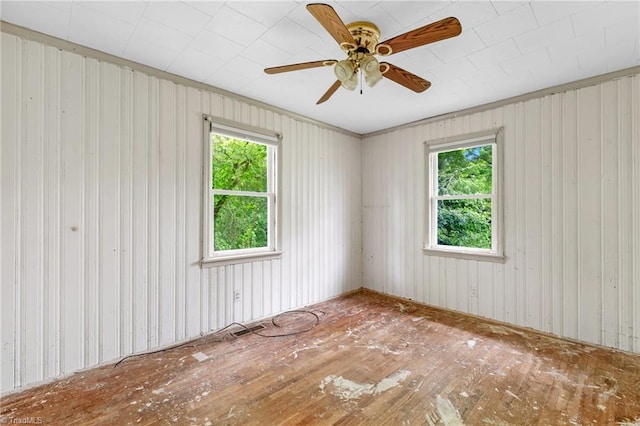 1198 Red Bank Rd, Germanton, NC 27019 - spare room featuring ceiling fan and wood finished floors