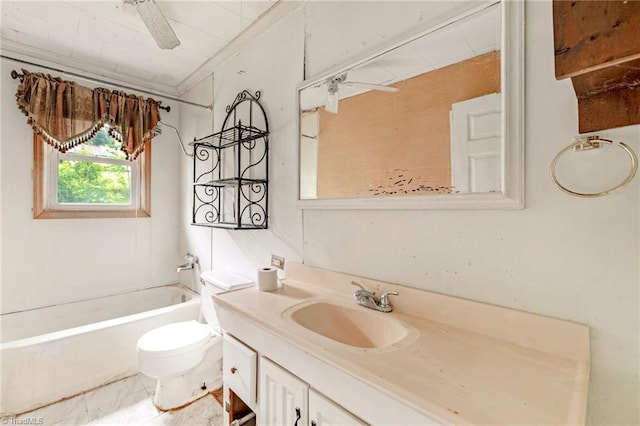1198 Red Bank Rd, Germanton, NC 27019 - full bathroom with toilet, vanity, and crown molding