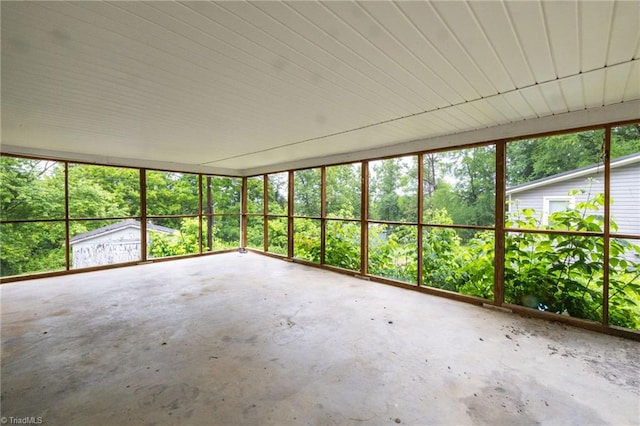1198 Red Bank Rd, Germanton, NC 27019 - unfurnished sunroom featuring concrete floors