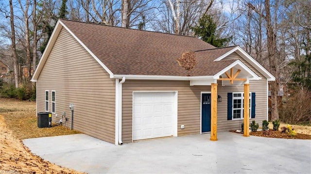 view of front of home with cooling unit