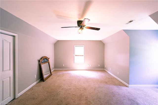5750 Gayray St, Clemmons, NC 27012 - bonus room with carpet floors, lofted ceiling, and a ceiling fan