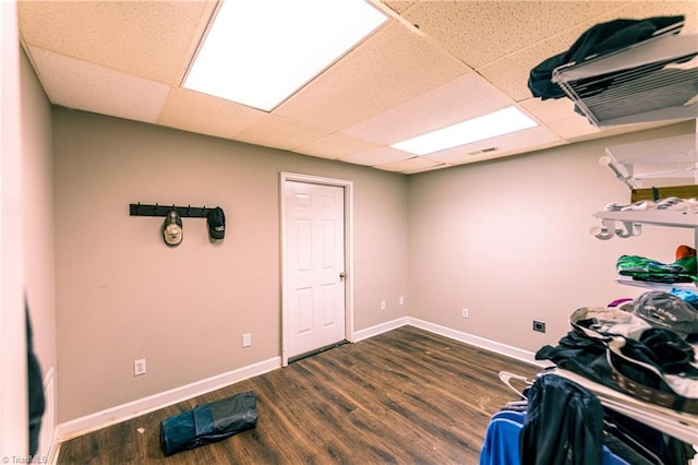 5750 Gayray St, Clemmons, NC 27012 - interior space featuring a paneled ceiling and wood finished floors
