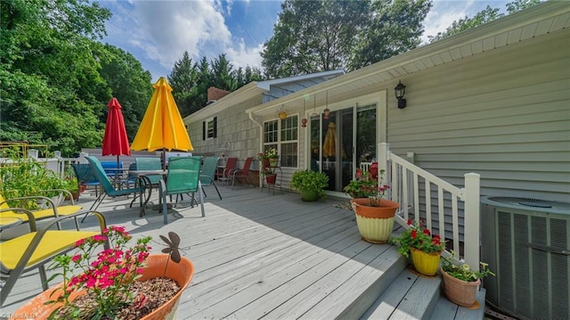 2205 Sedgemont Dr, Winston-Salem, NC 27103 - deck with outdoor dining space