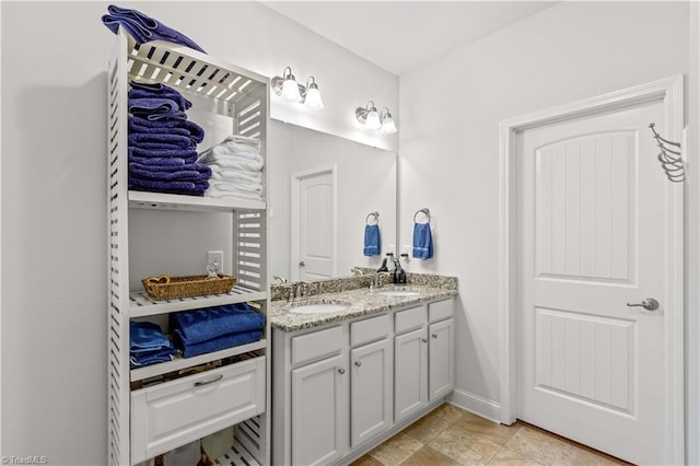 bathroom with vanity