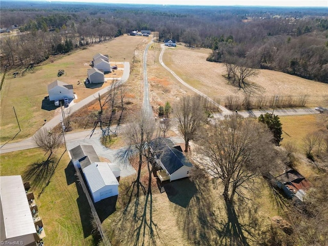 bird's eye view featuring a rural view