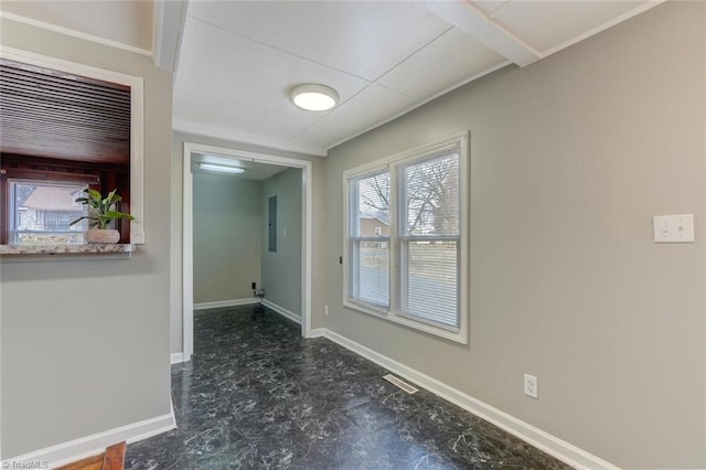 interior space with visible vents and baseboards