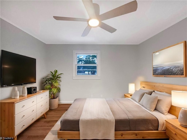 5622 Ruth Ave, Winston-Salem, NC 27105 - bedroom with hardwood / wood-style flooring and ceiling fan