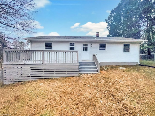 5622 Ruth Ave, Winston-Salem, NC 27105 - back of property with a deck