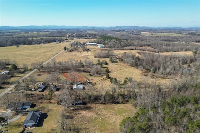 drone / aerial view featuring a rural view