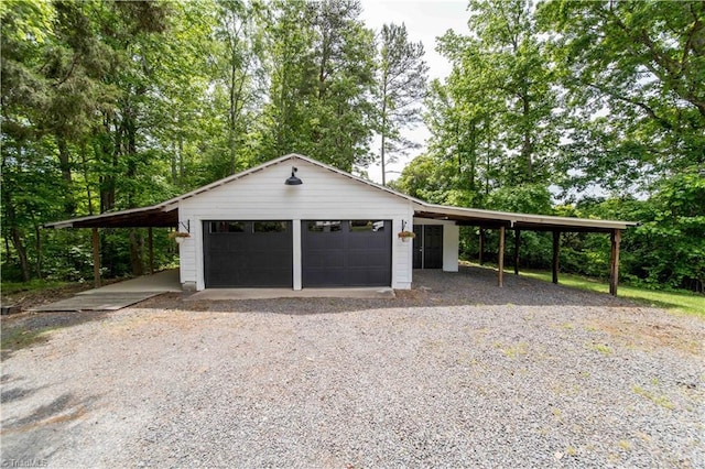 garage featuring a detached garage