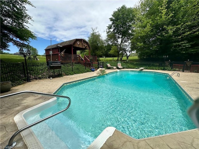 3501 River Ridge Rd, Pfafftown, NC 27040 - view of pool featuring a patio and a diving board