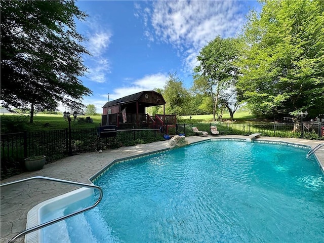 3501 River Ridge Rd, Pfafftown, NC 27040 - view of pool featuring a grill and a patio area